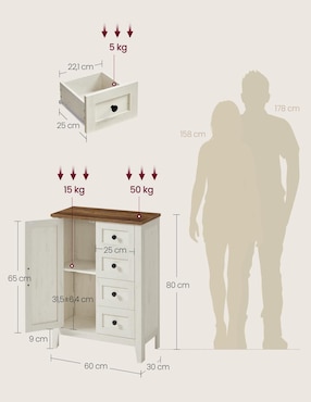 Gabinete armable Liry Songmics Home de mdf