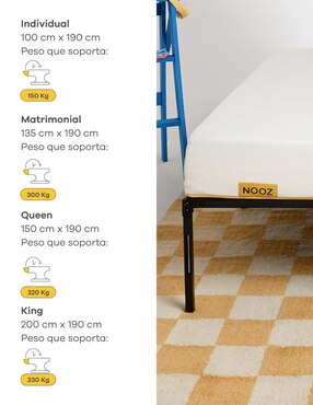 Base para cama armable Nooz de acero