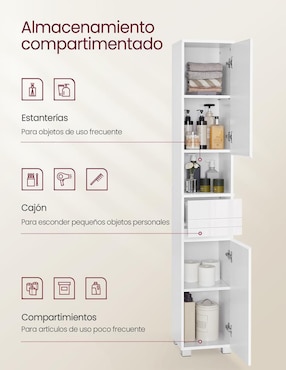 Gabinete armable de baño Kain Songmics Home de MDF
