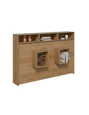 Cama Abatible con repisas Amanta de mdf individual