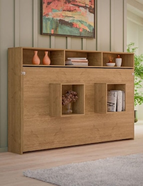 Cama Abatible con repisas Amanta de mdf individual