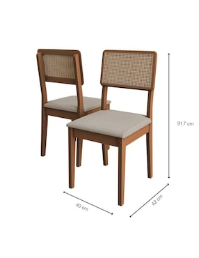 Set de sillas 2 piezas Loomber de madera