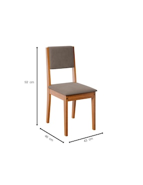 Set de sillas 2 piezas Loomber de madera