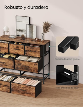 Cómoda Bellah Songmics Home de MDF