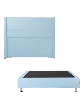 Cama Lugo Box Dicasa de madera y tela