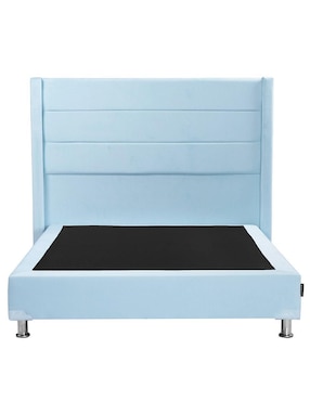 Cama Lugo Box Dicasa de madera y tela