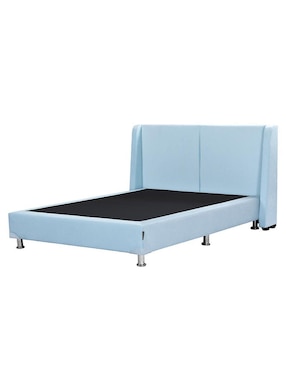 Cama Milan Box Dicasa de madera y tela