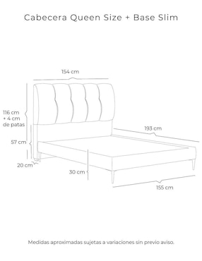 Cama Kiri Slim Dicasa de madera y tela