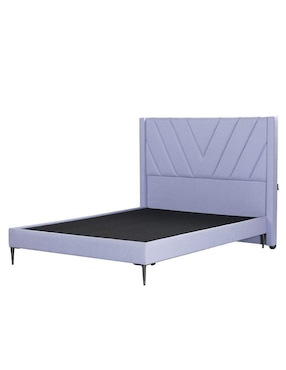 Cama Aurora Slim Rogga de madera y tela