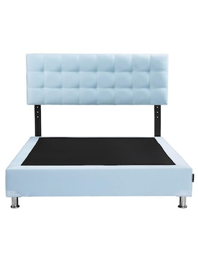 Cama Catania Box Rogga de madera y tela