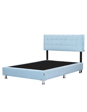 Cama Catania Box Rogga de madera y tela
