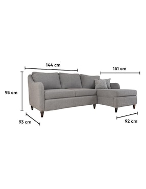 Chaise lounge dererecho Alborada Kessa de lino