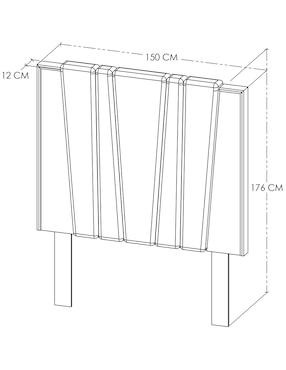 Cabecera armable Altea Diper de Chapa madera