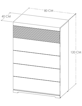 Mueble semanario Diper Tremont de chapa madera