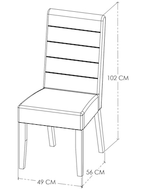 Silla sin brazos 1 pieza Altea Diper