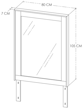 Espejo rectangular Diper Altea