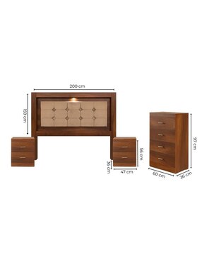 Set recámara Sochic Kira de MDF