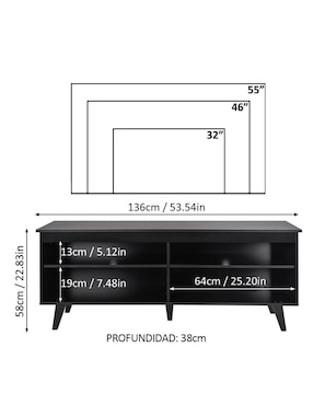 Mueble de tv armable Madesa de MDP