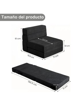 Sofá cama Fabato de tela