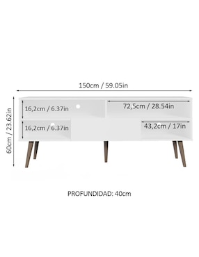 Mueble de tv armable Madesa de MDP