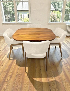 Comedor Ansoal para 4 personas de madera de parota