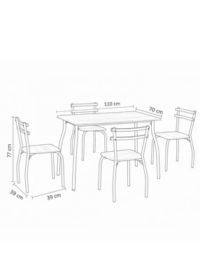 Comedor Sienna Bossa Buebles para 4 personas