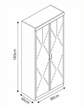 Ropero armable Bossa Muebles Azteca de MDF