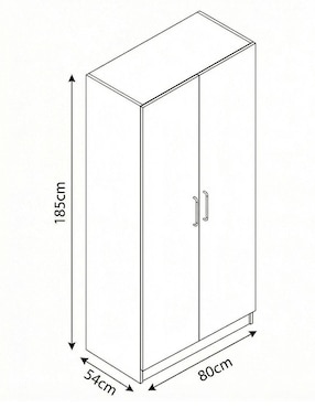 Ropero armable Bossa Muebles Hielo de MDF