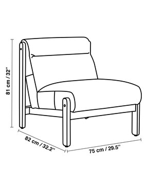 Sillón Cuaron Liz de tela
