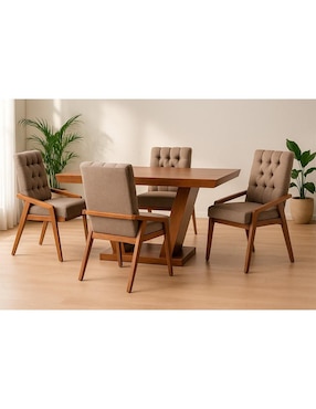 Antecomedor Manchester Kessa para 4 personas de Madera de pino