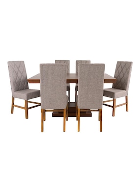 Antecomedor Manchester Perla Kessa para 6 personas de Madera de pino