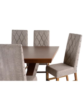Antecomedor Manchester Perla Kessa para 6 personas de Madera de pino