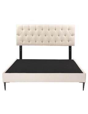 Cama Arlo Box Trinity de Madera y tela