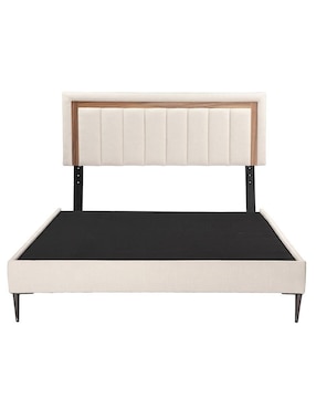 Cama Ventur Slim Trinity de madera y tela