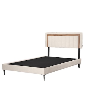 Cama Ventur Slim Trinity de madera y tela