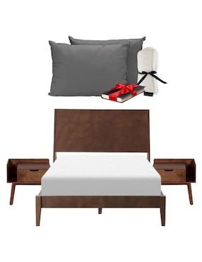 Set recámara Dicasa Nogal Base de madera okume