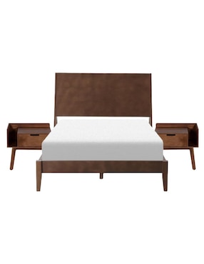 Set recámara Dicasa Nogal Base de madera okume