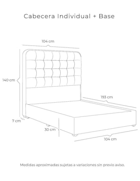 Cama Creta Base Rogga de tela