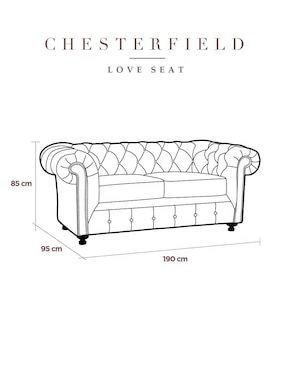 Love seat Suli Muebles Chesterfield
