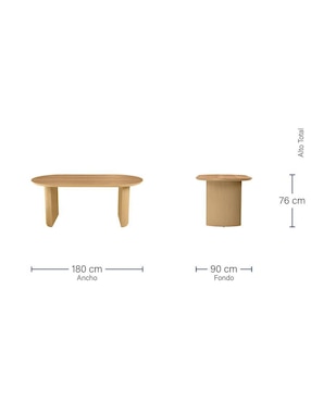 Mesa de comedor armable Chipre Brum de MDF