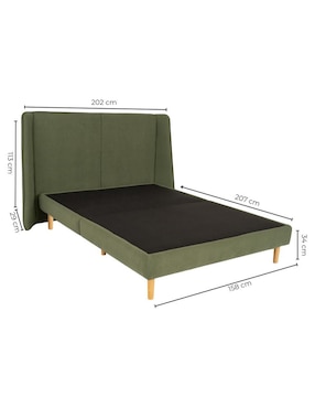 Cama Brent Sochic de madera pino QS
