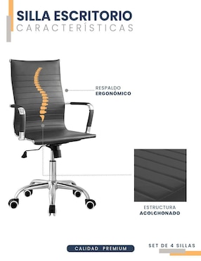 Set de sillas 4 piezas Linium
