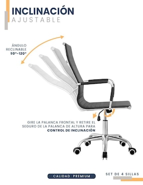 Set de sillas 4 piezas Linium