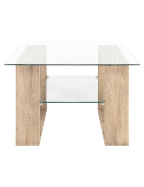 Mesa lateral armable Temec Cantia de madera con metal