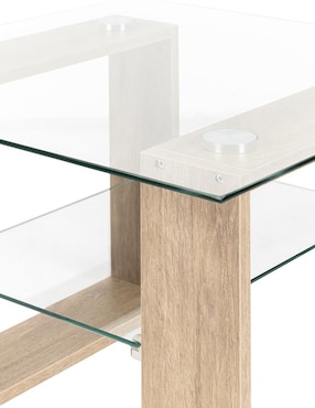 Mesa lateral armable Temec Cantia de madera con metal