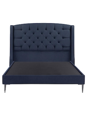 Cama Sitka Base Slim Dicasa de madera y tela