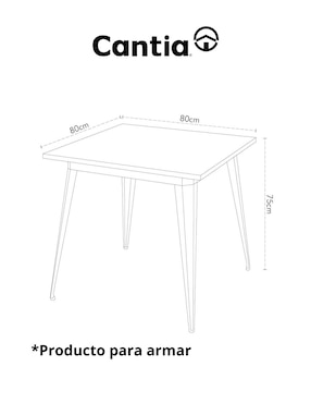 Mesa de comedor armables Tunja Cantia