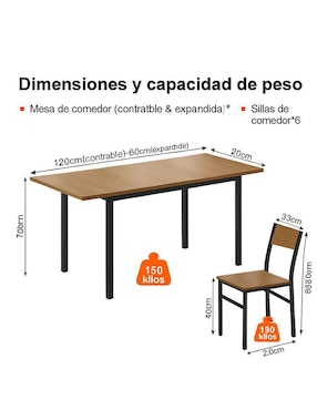 Comedor Nuestro Nido para 6 personas de MDF