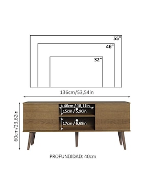 Mueble de tv armable Madesa de MDP