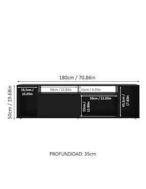 Mueble de tv armable Madesa de MDP